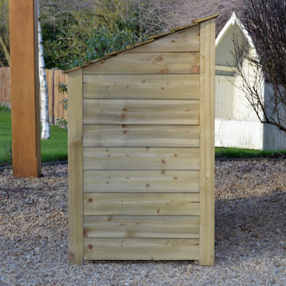 6ft x 4ft Tall Wooden Outdoor Log Store Slatted Base