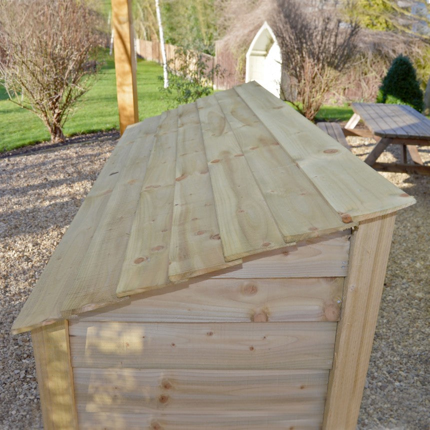 6ft x 3ft Narrow Wooden Outdoor Log Store Slatted Base