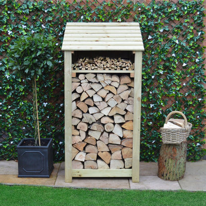 6ft x 3ft Narrow Wooden Outdoor Log Store Slatted Base