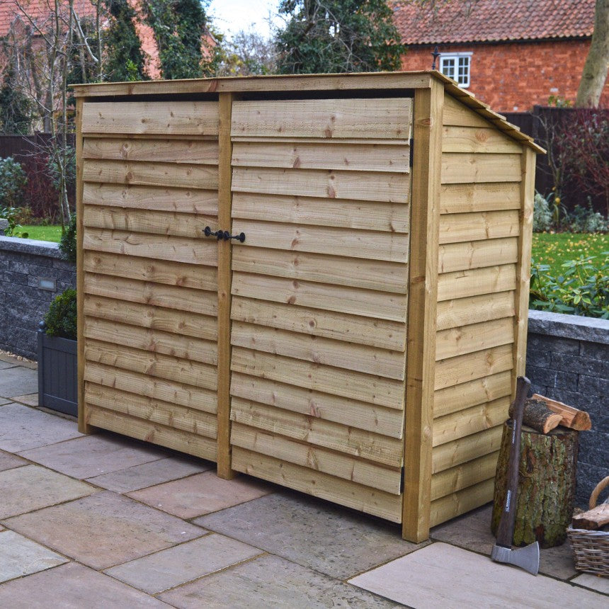 6ft x 7ft XL Wooden Outdoor Log Store Slatted Base