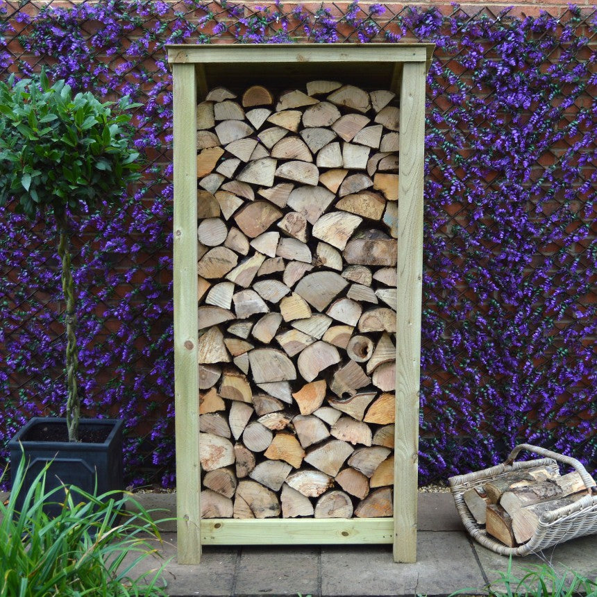 6ft x 3ft Narrow Wooden Outdoor Log Store Slatted Base