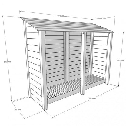 6ft x 7ft XL Wooden Garden Tool Store Solid Base