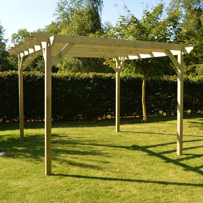 2.4m Heavy Duty Wooden Garden Pergola DIY Kit