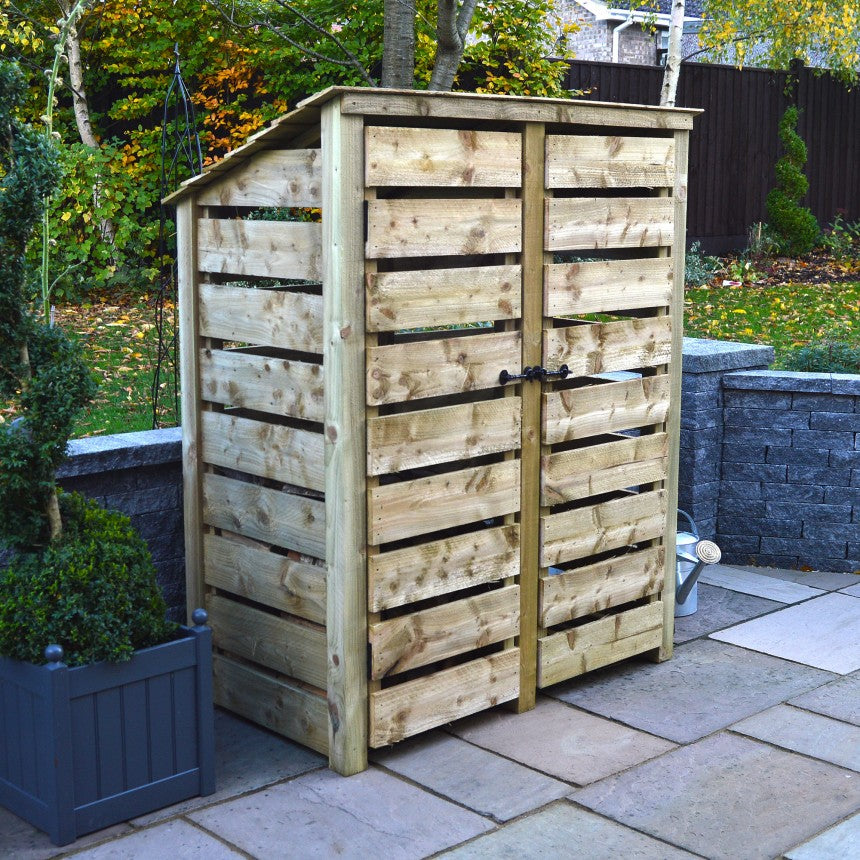 6ft x 5ft Large Wooden Outdoor Log Store Slatted Base