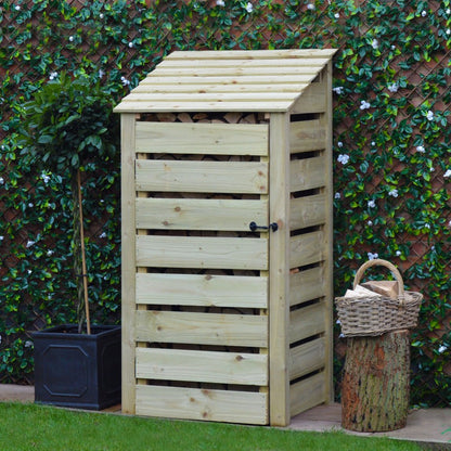 6ft x 3ft Narrow Wooden Outdoor Log Store Slatted Base