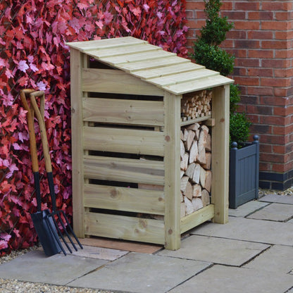 4ft x 3ft Small Wooden Outdoor Log Store Slatted Base