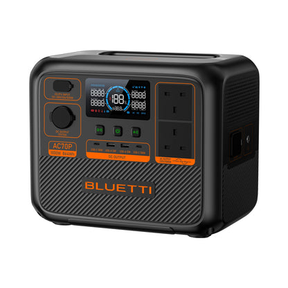 BLUETTI AC70P Portable Power Station | 1,000W 864Wh