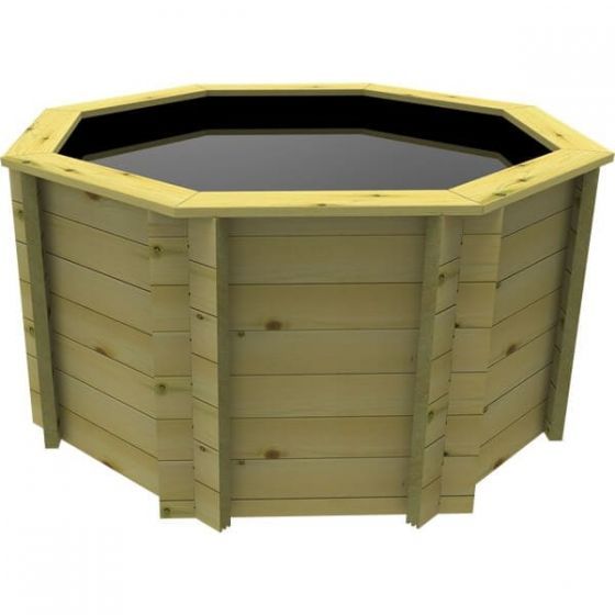 286 Gallon Octagonal Raised Wooden Fish Pond DIY Kit 27mm