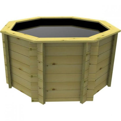 473 Gallon Octagonal Raised Wooden Koi Pond DIY Kit 27mm