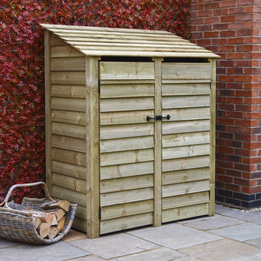 6ft x 5ft Large Wooden Outdoor Log Store Slatted Base