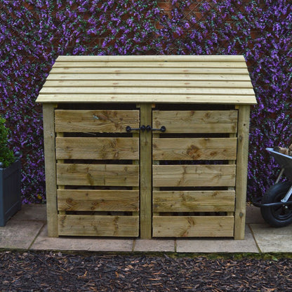 4ft x 5ft Large Wooden Outdoor Log Store Slatted Base