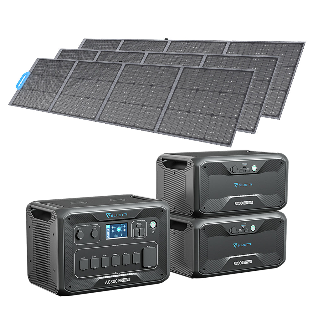 BLUETTI AC300 + B300 + PV200 Solar Generator Kit