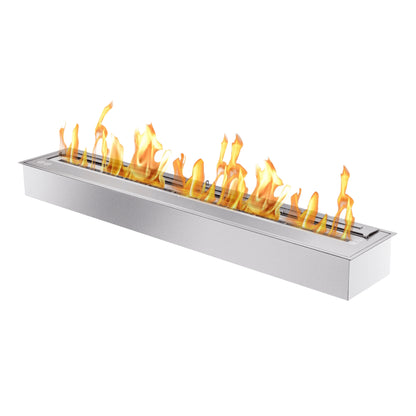 Mezzo Bioethanol Rectangular Concrete Outdoor Fire Pit Table