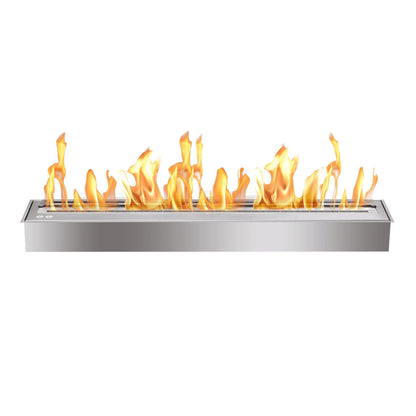 Mezzo Bioethanol Rectangular Concrete Outdoor Fire Pit Table