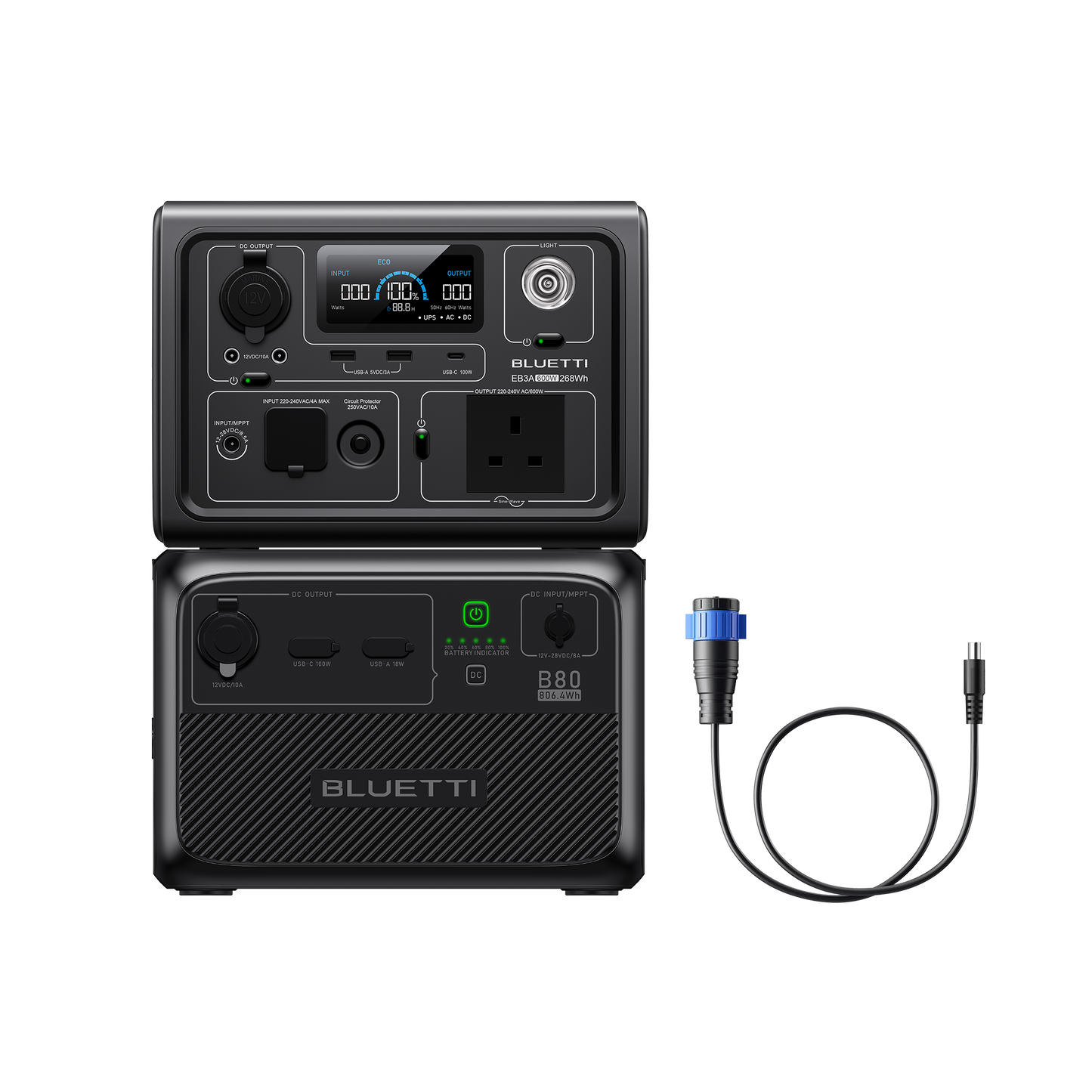 BLUETTI EB3A Portable Power Station | 600W 268Wh