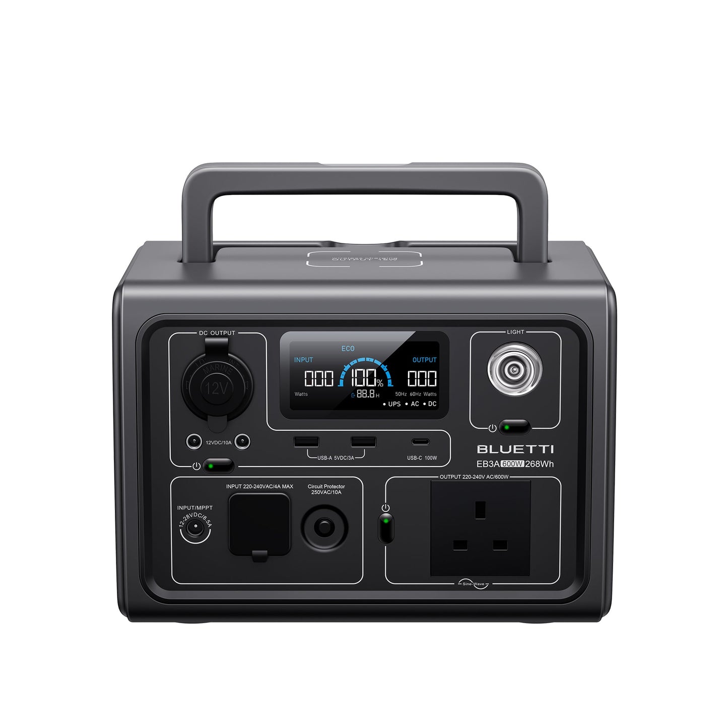 BLUETTI EB3A Portable Power Station | 600W 268Wh