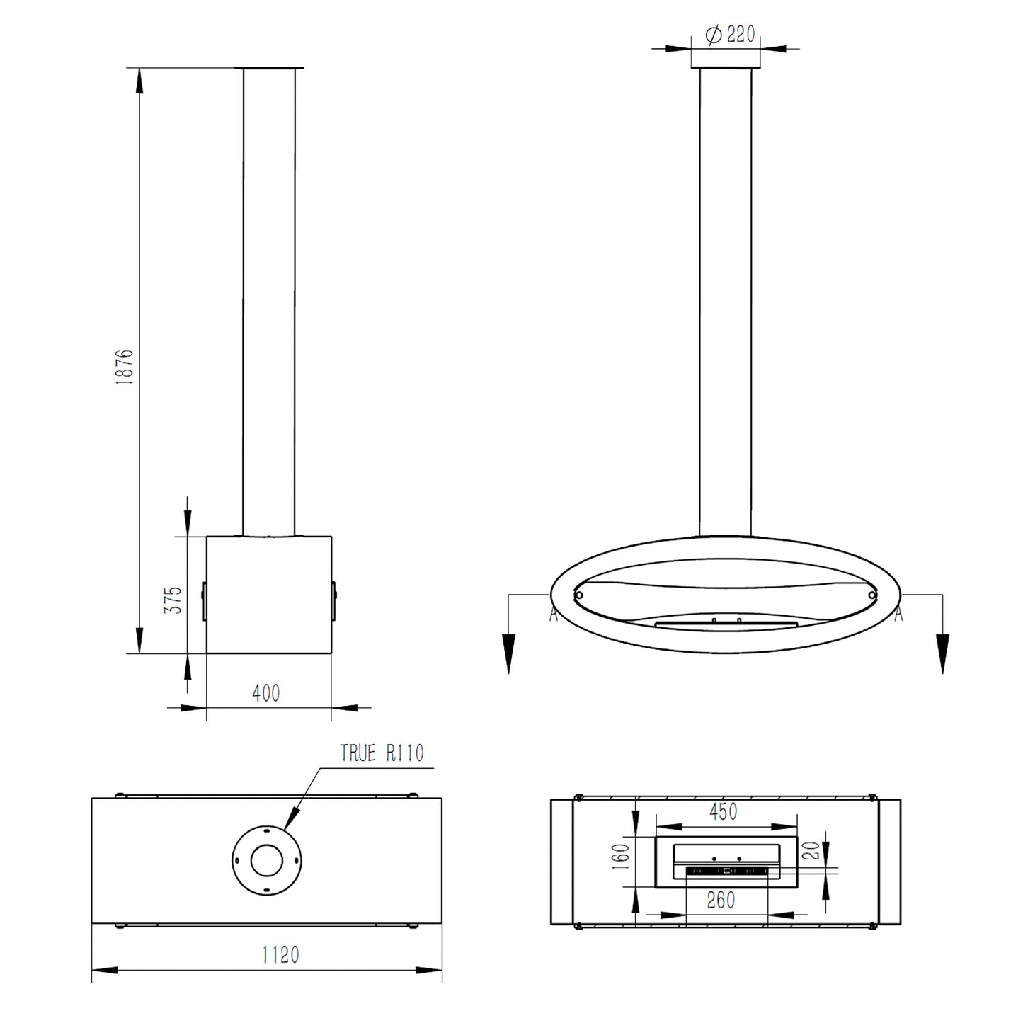 Henley Stoves Budapest Bioethanol Stove