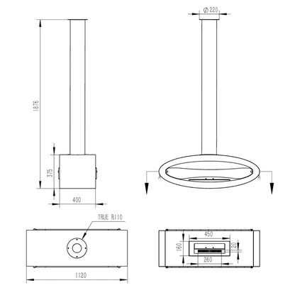 Henley Stoves Budapest Bioethanol Stove