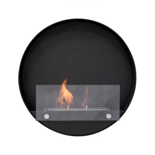 ScandiFlames Delaware S Round Fireplace Black -Ø50 cm