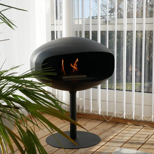 Cocoon Aeris Bioethanol Pedestal Black With Base