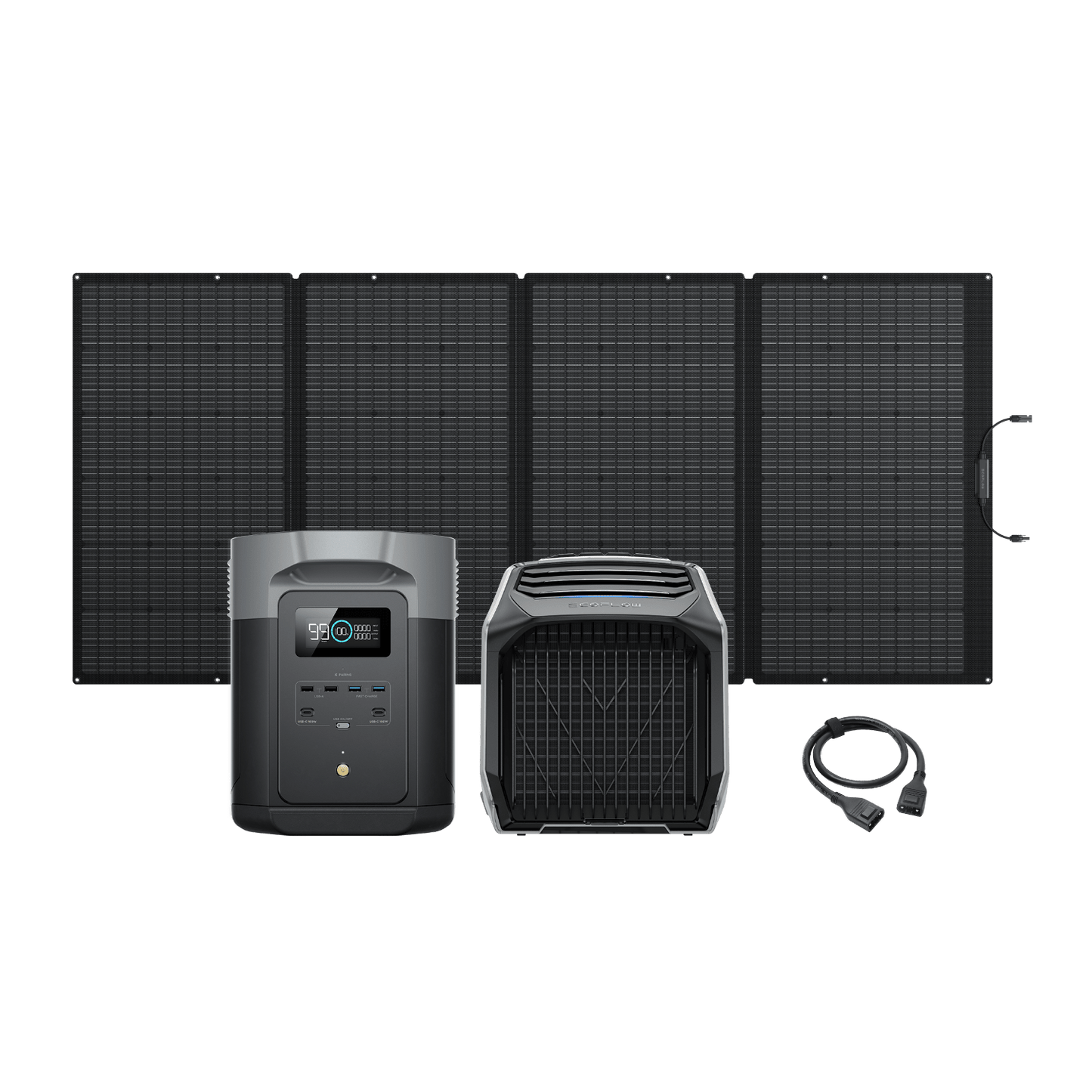 EcoFlow WAVE 2 +EcoFlow DELTA 2 Max + 400W Portable Solar Panel + XT150