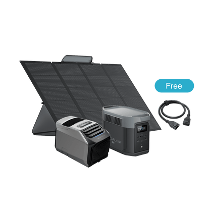 EcoFlow WAVE 2 +EcoFlow DELTA 2 Max + 400W Portable Solar Panel + XT150