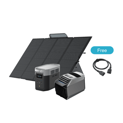 EcoFlow WAVE 2 +EcoFlow DELTA 2 Max + 400W Portable Solar Panel + XT150