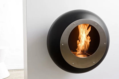 Cocoon Vellum Bioethanol Wall Fireplace Matte Black