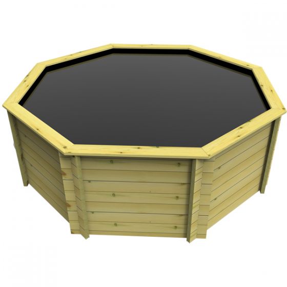 1478 Gallon Octagonal Raised Wooden Koi Pond DIY Kit 44mm