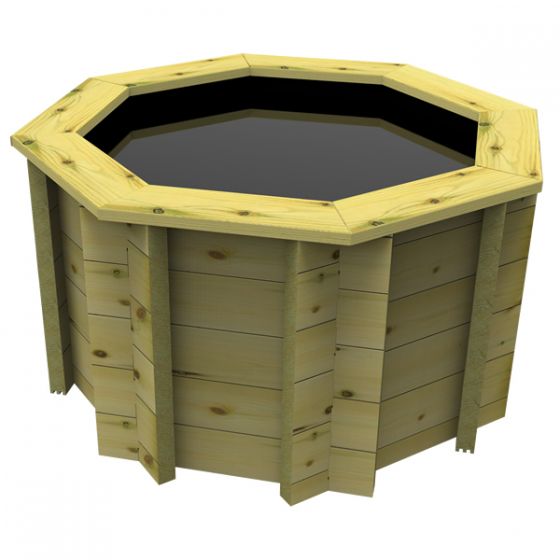 135 Gallon Octagonal Raised Wooden Fish Pond DIY Kit 44mm