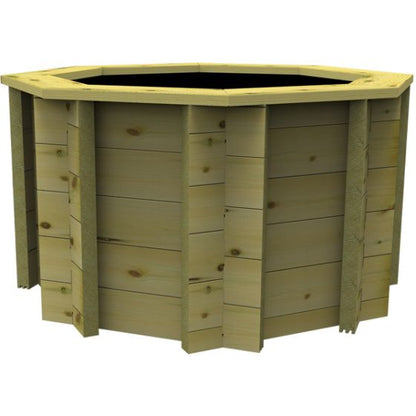 135 Gallon Octagonal Raised Wooden Fish Pond DIY Kit 44mm