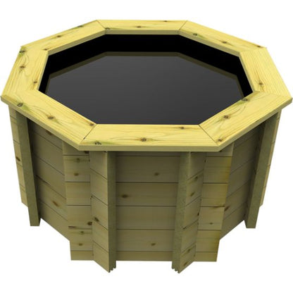 135 Gallon Octagonal Raised Wooden Fish Pond DIY Kit 44mm